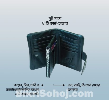 Wallet চামড়ার মানিব্যাগ
